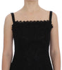 Dolce & Gabbana Black Floral Lace Shift Knee Length Dress