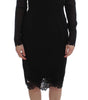 Dolce & Gabbana Black Silk Stretch Sheath Dress