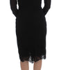 Dolce & Gabbana Black Silk Stretch Sheath Dress