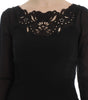 Dolce & Gabbana Black Silk Stretch Sheath Dress