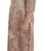 Dolce & Gabbana Pink Silk Lace Ricamo Shift Gown Dress