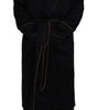 Dolce & Gabbana Black 100% Silk Robe Coat Wrap  Jacket