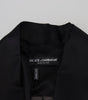 Dolce & Gabbana Black 100% Silk Robe Coat Wrap  Jacket