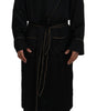 Dolce & Gabbana Black 100% Silk Robe Coat Wrap  Jacket