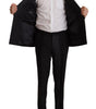 Costume deux pièces slim à rayures noires élégant de Dolce &amp; Gabbana
