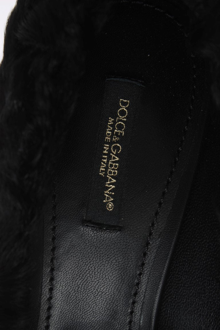 Escarpins élégants Dolce &amp; Gabbana en cuir fourrure Xiangao de luxe
