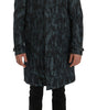 Dolce & Gabbana Blue Camouflage Trench Trench