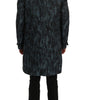 Dolce & Gabbana Blue Camouflage Trench Trench