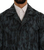 Dolce & Gabbana Blue Camouflage Trench Trench