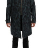 Dolce & Gabbana Blue Camouflage Trench Trench