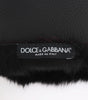 Dolce & Gabbana Elegant Black & Bordeaux Leather Gloves
