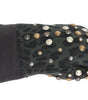 Dolce & Gabbana Gray Wool Shearling Studded Green Leopard Gloves