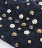 Dolce & Gabbana Gray Wool Shearling Studded Blue Leopard Gloves