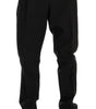 Dolce & Gabbana Blue Striped Cotton Dress Formal Pants