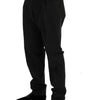 Dolce & Gabbana Blue Striped Cotton Dress Formal Pants