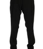Dolce & Gabbana Black Striped Wool Stretch Pants