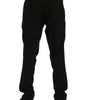 Dolce & Gabbana Black Striped Wool Stretch Pants