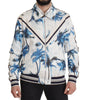 Dolce & Gabbana Multicolor Tree Print Men Full Zip Sweater