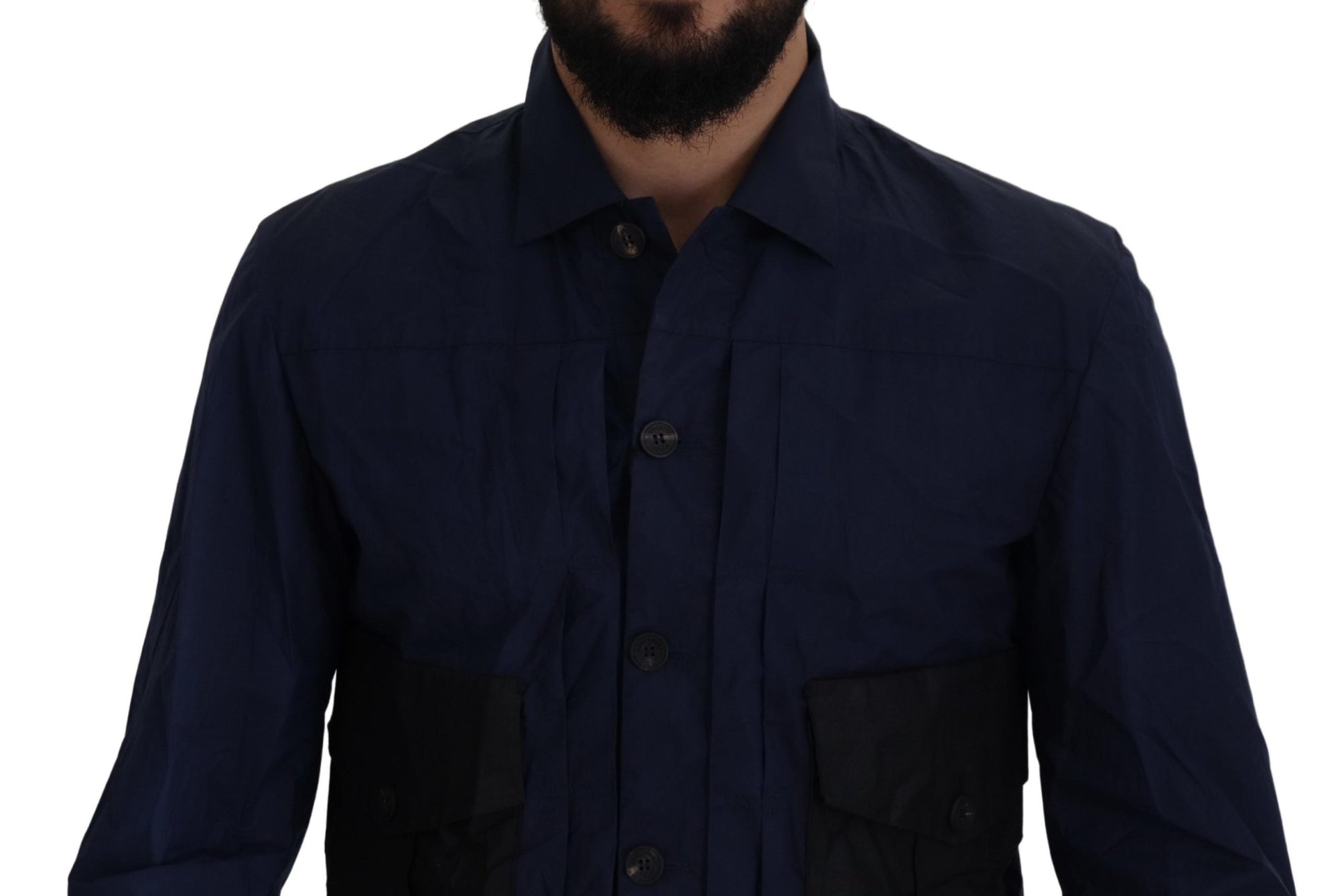 Chemise en coton bleu foncé Dsquared² Svelte