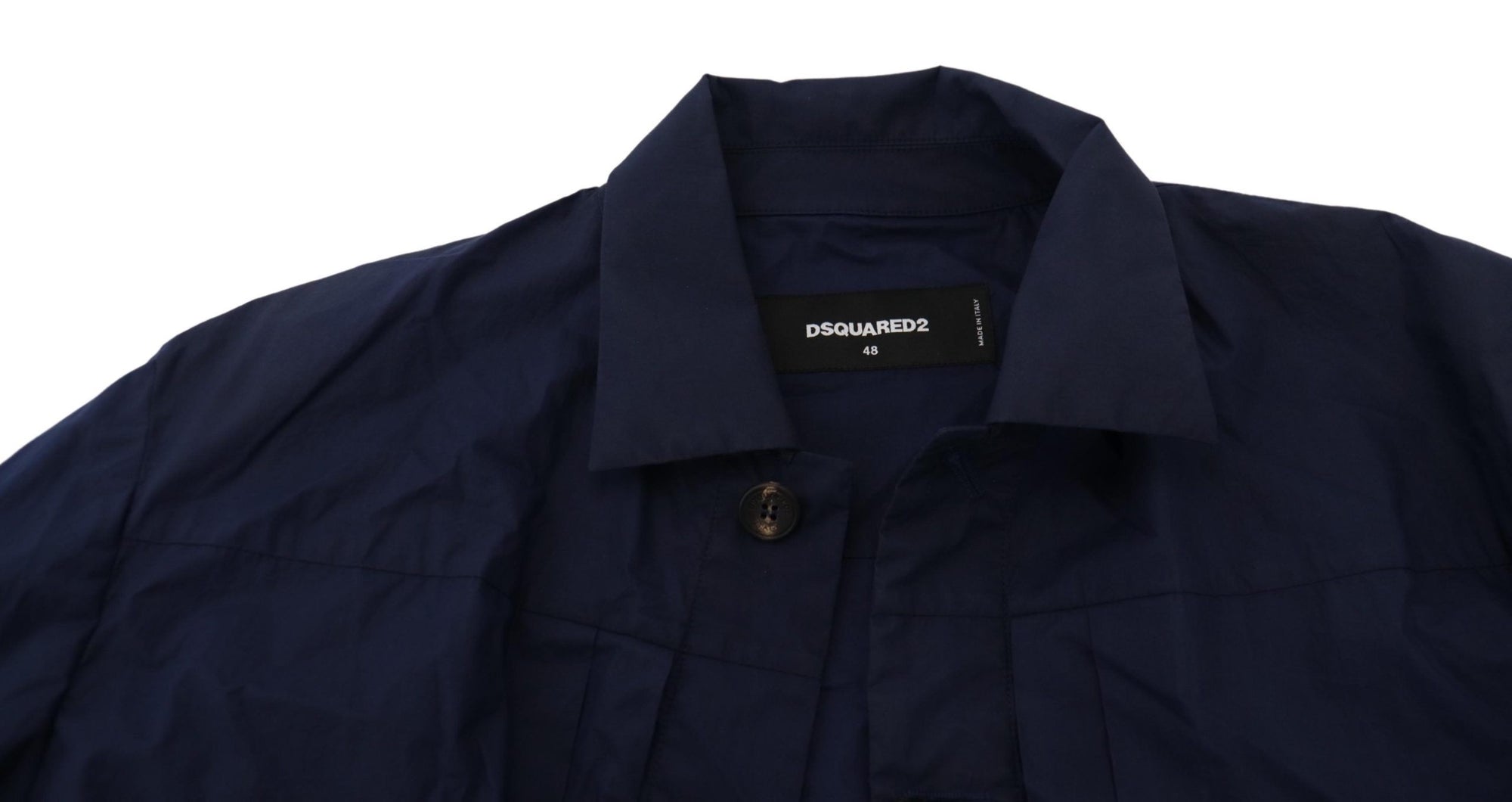 Chemise en coton bleu foncé Dsquared² Svelte