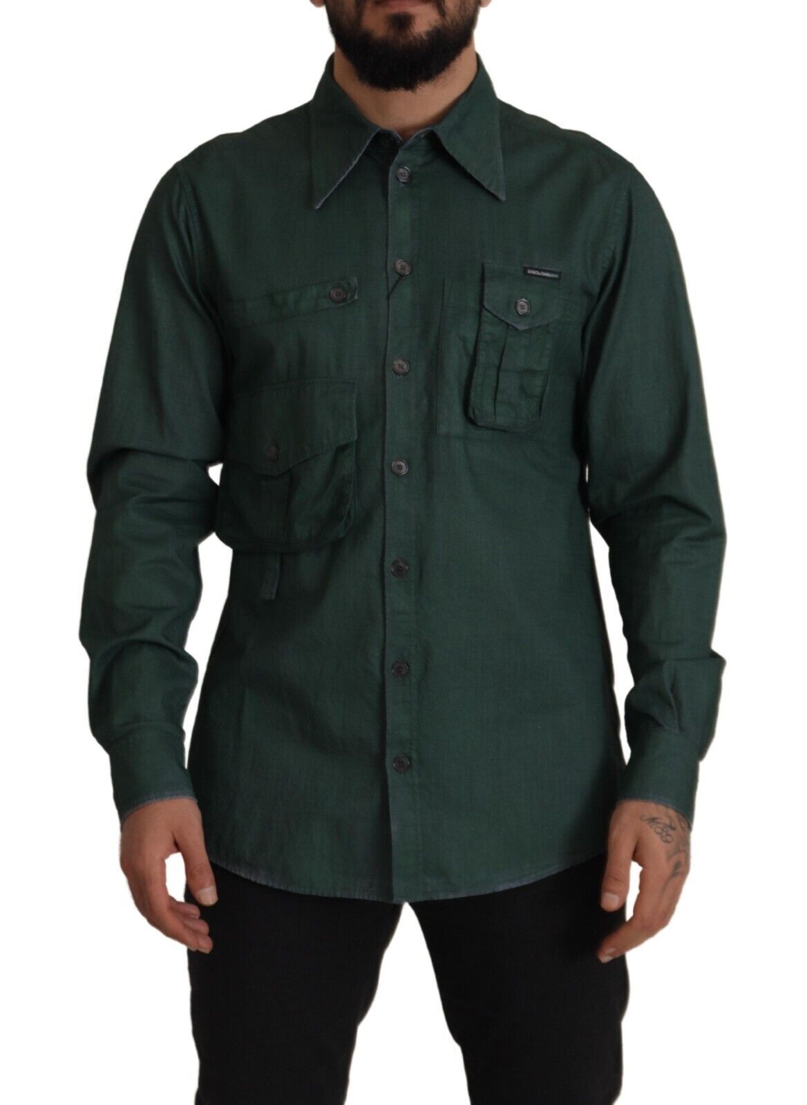 Chemise décontractée slim fit Dolce &amp; Gabbana Emerald Elegance