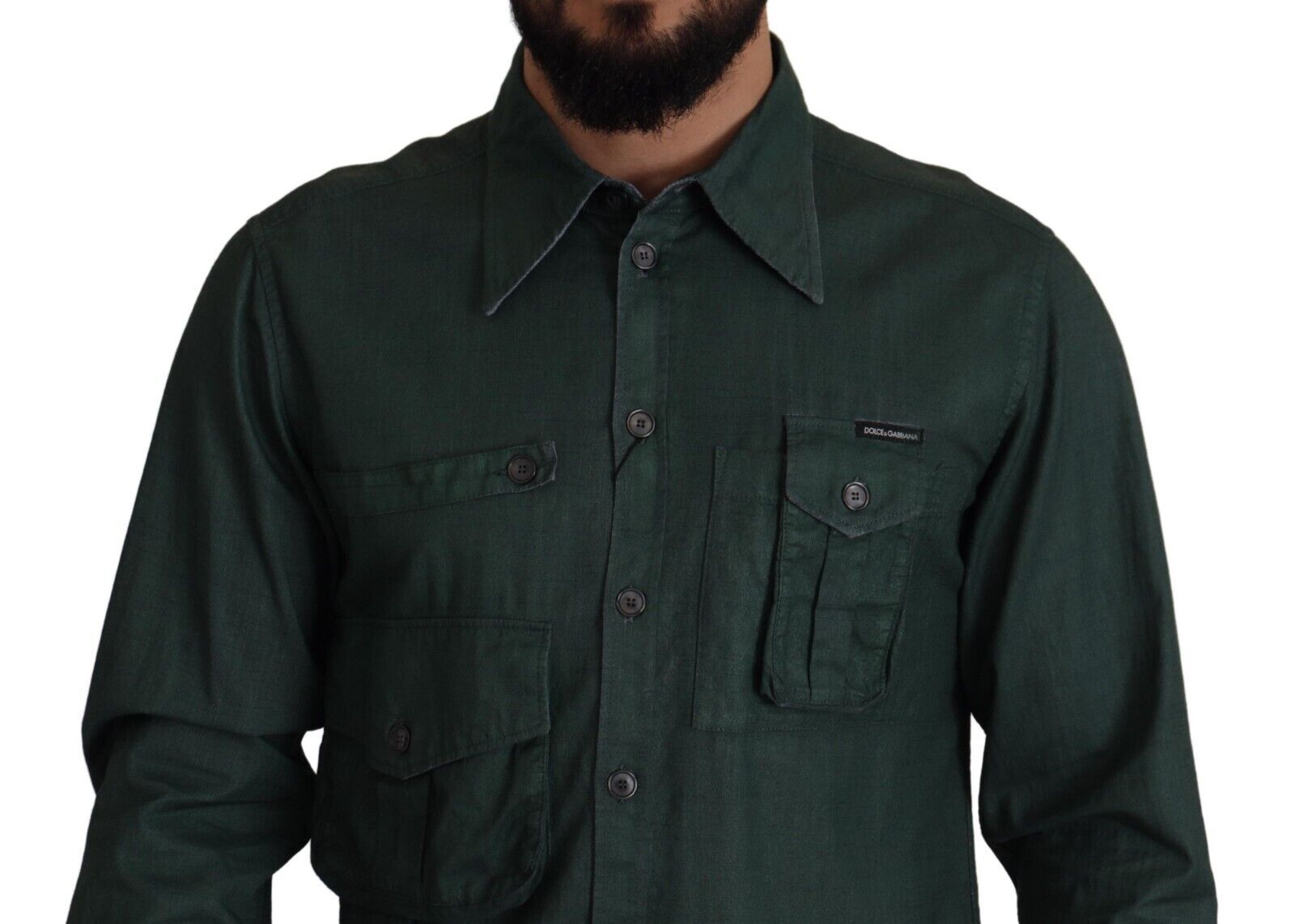 Chemise décontractée slim fit Dolce &amp; Gabbana Emerald Elegance