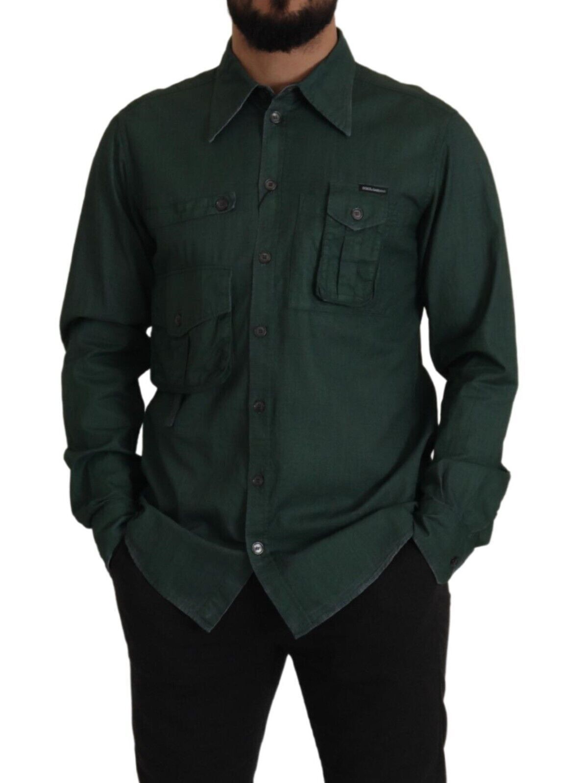 Chemise décontractée slim fit Dolce &amp; Gabbana Emerald Elegance