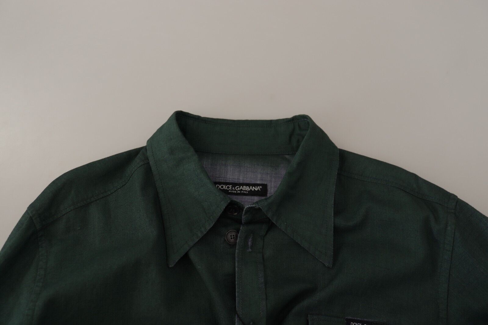 Chemise décontractée slim fit Dolce &amp; Gabbana Emerald Elegance
