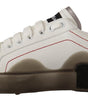 Baskets élégantes en cuir blanc Dolce &amp; Gabbana