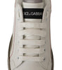 Baskets élégantes en cuir blanc Dolce &amp; Gabbana