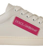 Baskets basses élégantes en cuir blanc Dolce &amp; Gabbana
