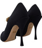Escarpins chaussettes Dolce &amp; Gabbana Chic Mary Jane noirs avec cristaux