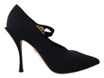Escarpins chaussettes Dolce &amp; Gabbana Chic Mary Jane noirs avec cristaux