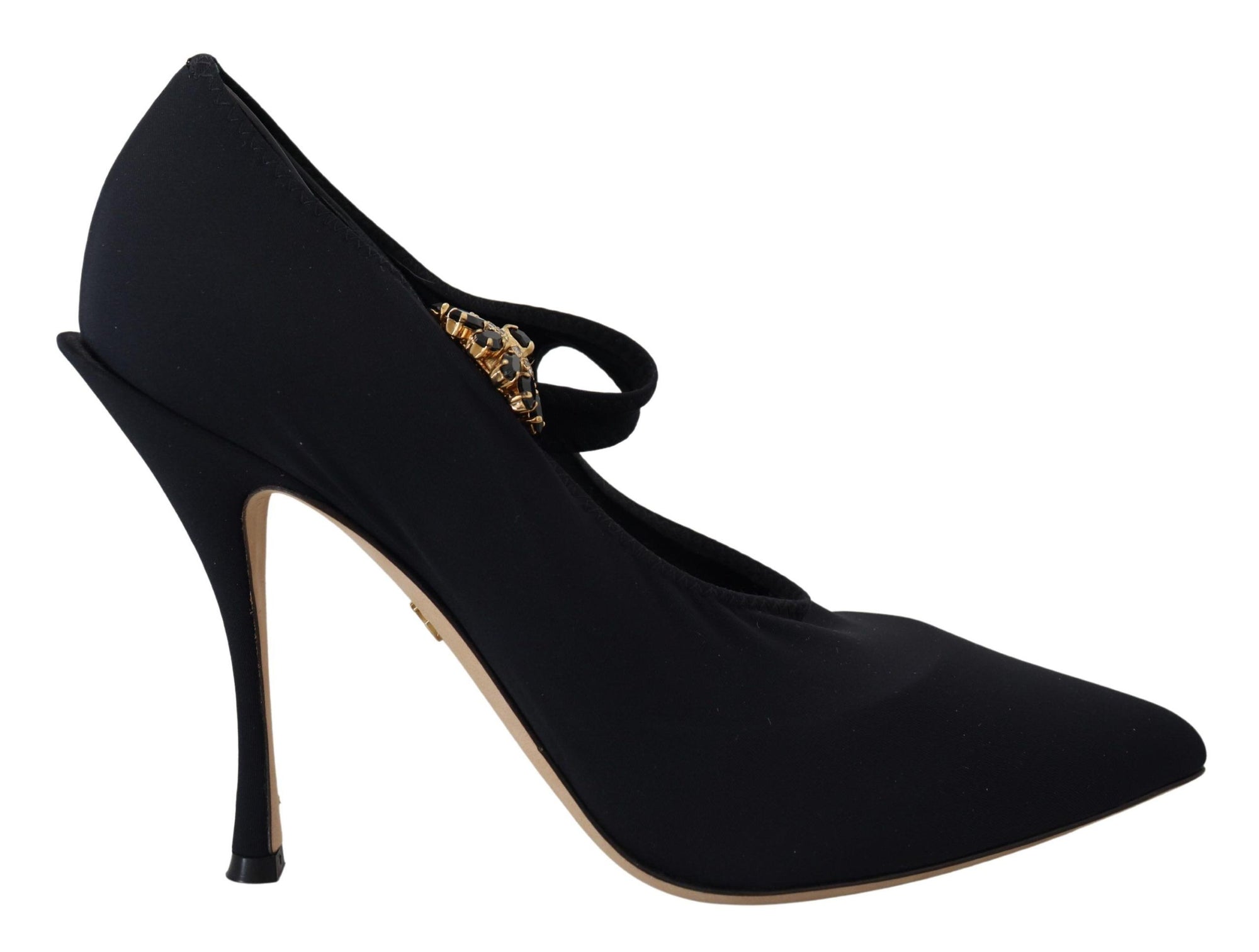 Escarpins chaussettes Dolce &amp; Gabbana Chic Mary Jane noirs avec cristaux