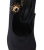 Escarpins chaussettes Dolce &amp; Gabbana Chic Mary Jane noirs avec cristaux