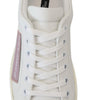 Baskets basses Dolce &amp; Gabbana Chic en cuir blanc et rose