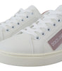 Baskets basses Dolce &amp; Gabbana Chic en cuir blanc et rose