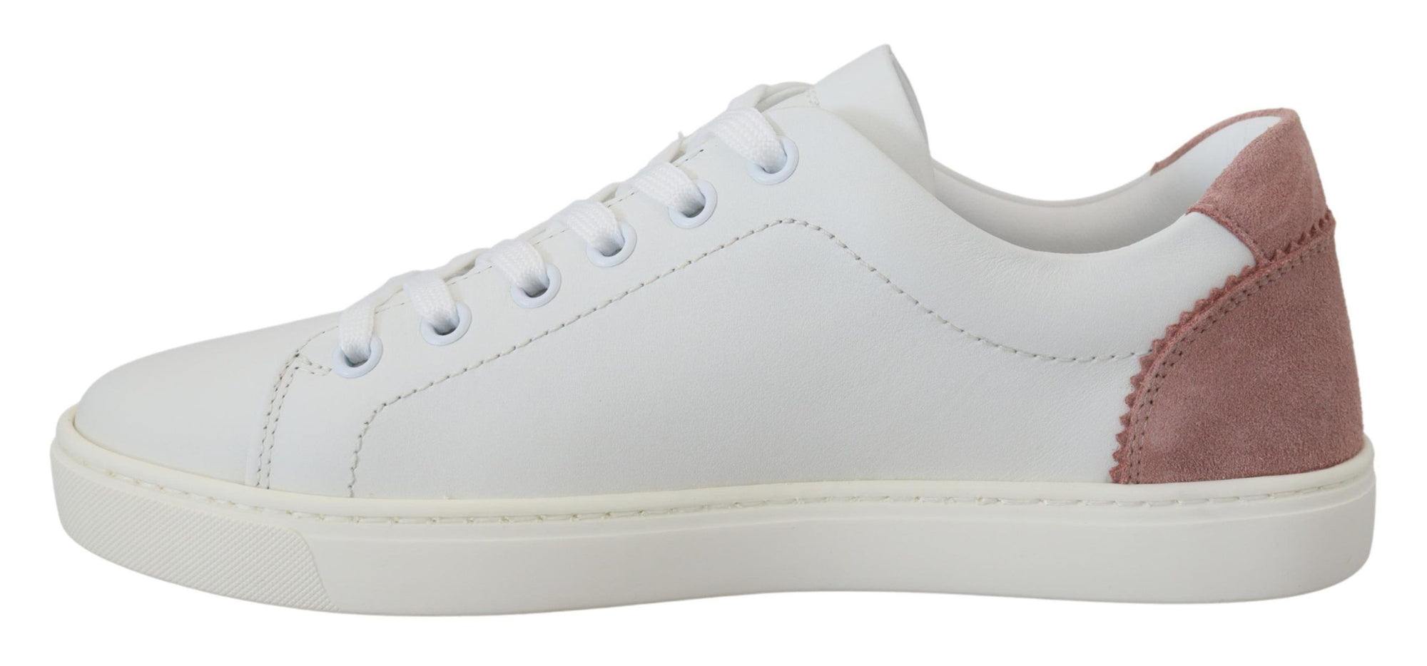 Baskets basses Dolce &amp; Gabbana Chic en cuir blanc et rose