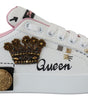 Baskets en cuir chic Queen Crown de Dolce &amp; Gabbana