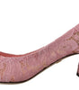Escarpins Dolce &amp; Gabbana en dentelle rose pastel ornés de cristaux