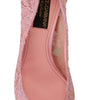Escarpins Dolce &amp; Gabbana en dentelle rose pastel ornés de cristaux