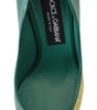 Escarpins à talons en cuir Dolce &amp; Gabbana Emerald Elegance