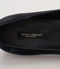 Dolce & Gabbana Black Velvet Slip Ons Loafers Flats Shoes