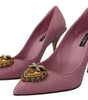 Escarpins en cuir Dolce &amp; Gabbana Devotion en rose