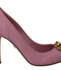 Escarpins en cuir Dolce &amp; Gabbana Devotion en rose