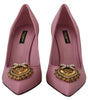 Escarpins en cuir Dolce &amp; Gabbana Devotion en rose