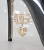 Escarpins élégants à talons noirs et dorés Dolce &amp; Gabbana