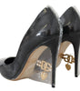 Escarpins élégants à talons noirs et dorés Dolce &amp; Gabbana