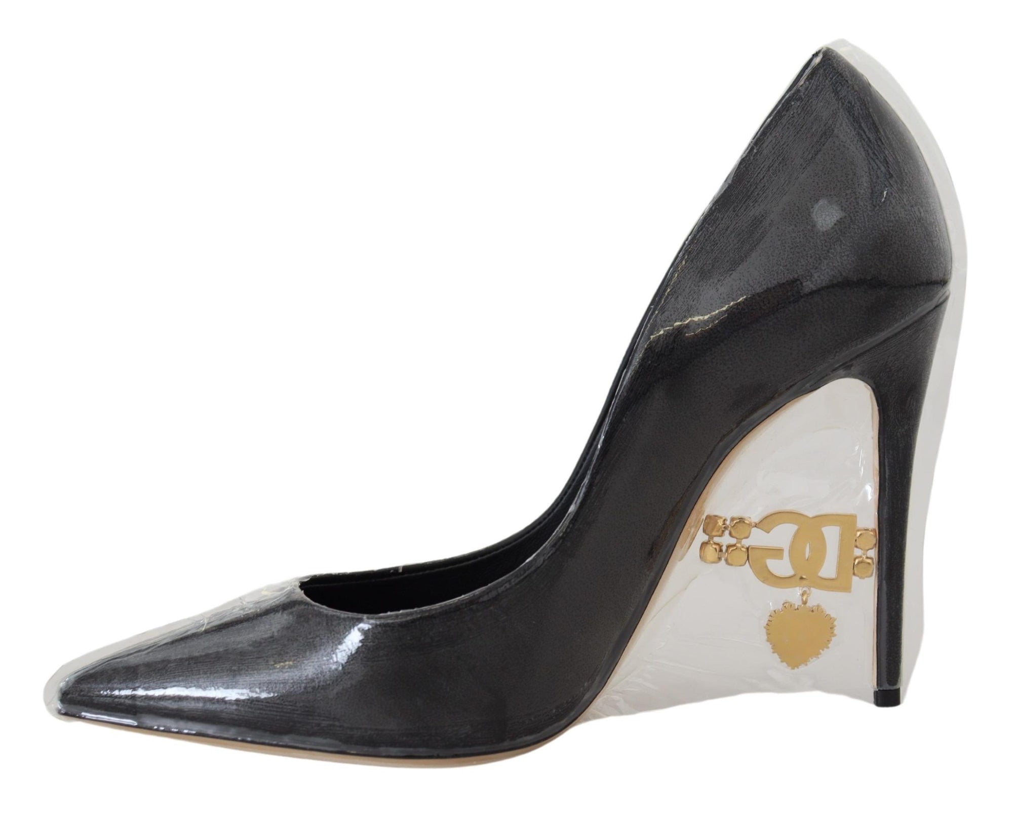 Escarpins élégants à talons noirs et dorés Dolce &amp; Gabbana