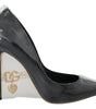Escarpins élégants à talons noirs et dorés Dolce &amp; Gabbana